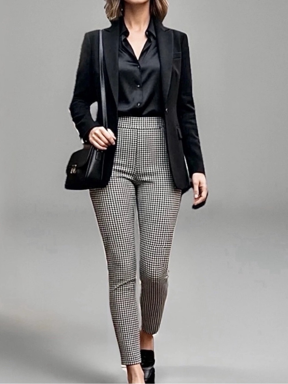 Maze NWT Levanta Cola Butterfly Scuba Shaping Houndstooth Pants, Medium